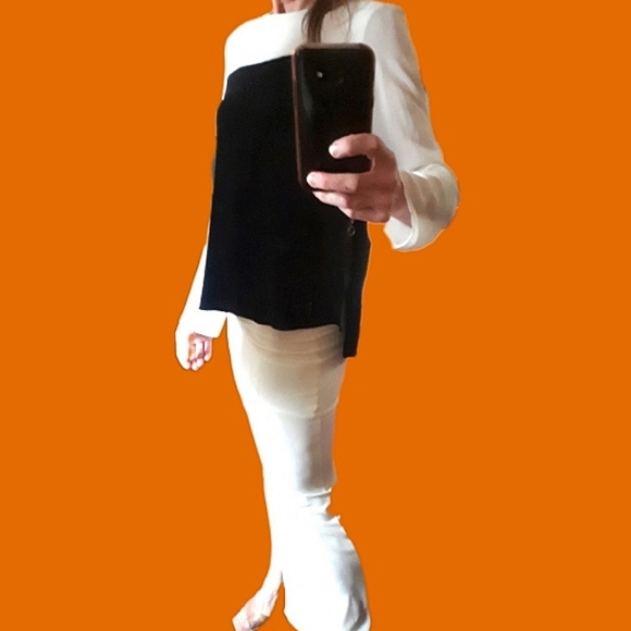 Zara black and white top - Picture 1 of 10